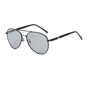 Bărbați ochelari de Soare Polarizat Cadru Metalic Negru/Maro UV400 Ochelari Pentru Bărbați ochelari de Soare de Conducere