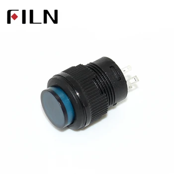 R16-503 16mm 4 pini de plastic de Moment Blocare 3.3 VDC LED comutator buton 1 Normal Deschis