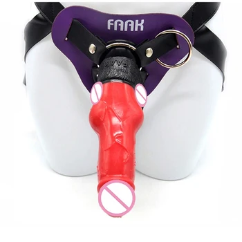 Vibrator 8.2 inch Unisex femeia patrunde barbatul Penis de Caine Cu Piele naturala persoane Lesbiene, Gay, Animale Jucarii Sexuale Pentru Femei Erotic ușor de Purtat Pantaloni