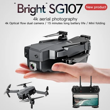 Luminoase SG107 4K Dron Drona Profesionala Cu HD Camera Dublă Fluxului Optic Mini Pliere Drona Quadcopter fără Perii