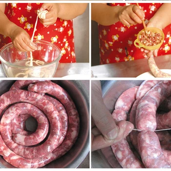 50mm Comestibile Mezeluri Ambalare carne de Porc Intestin Pentru Cârnați Tub de protecție Pentru Cârnați, Hot Dog, Hamburger, Carnati Instrumente