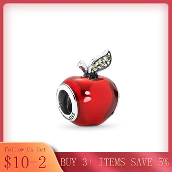 CODEDOG S925 Argint Măr Roșu Margele DIY Bijuterii de Luare de Fructe se Potrivesc de Serie 3mm Bratara pentru Cadou de Crăciun CMS066
