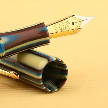 M700 Rășină Stilou Nr. 6 Bock Peniță Fină Dimensiunea de 0,5 mm, din Metal Auriu Clip Scoala de Afaceri de Scris, Stilou Cerneală de Absorbție Rotativ