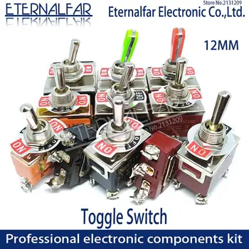 High-end, E-TEN(A)3210 Argint de Calitate Contact SPST 12MM 16A 250V AC ON-OFF-ON 3 Pin Reset Rocker Comutare Comutator rezistent la apa