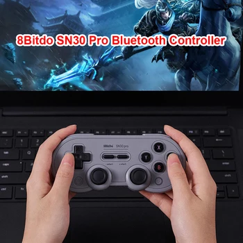 Nou Controler Wireless Bluetooth Remote Gaming 8bitdo SN30 Pro Vibrații Wireless Bluetooth Reîncărcabil Joystick