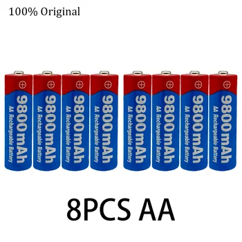 4~40 buc/lot Brand AA baterie reîncărcabilă 9800mAh 1,5 V Alcaline Noi Reîncărcabilă baterie pentru lumina led-uri de jucărie mp3 transport Gratuit