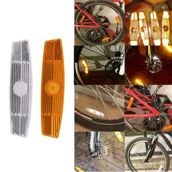 4buc Bicicleta Vorbit Reflectoare Benzi Decor Galben / Alb 115x30x13mm Bicicletă în formă de Pește de Oțel Rim Vorbit Reflectoare Accesorii