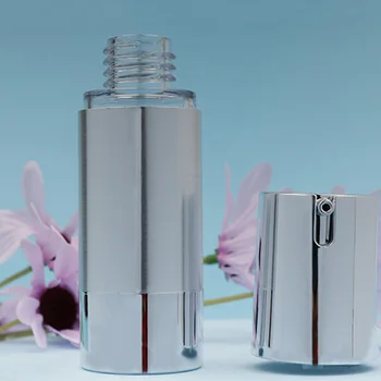 Argint Electrochimice De Aluminiu De Unică Folosință Flacoane Cosmetice Ambalaj Vidat Sticla Cu Pulverizator De Presă Emulsie De Elită De Lichid De Sticlă