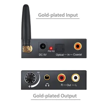 PROZOR 192kHz DAC Digital La Analogic Convertor Audio cu Bluetooth-Compatibil cu Receptorul Optic Coaxial RCA Audio de 3,5 mm Adaptor