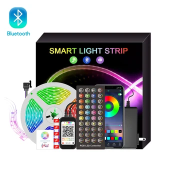 LED strip 5050 Bluetooth DIY bandă de lumină set Bluetooth control lumina RGB benzi Bandă Flexibilă cu Led-uri Panglică 5M 10M 15M 20M Set