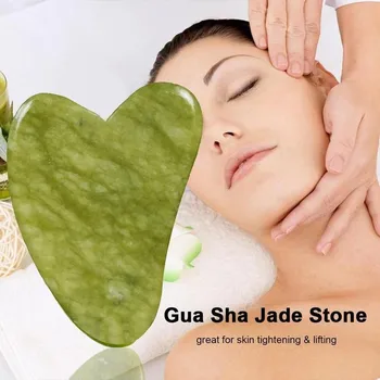 LOOY Naturale de Jad Gua Sha Racleta Bord Masaj Cuarț, Jad Guasha Piatră Pentru Fata Piele de pe Gât de Ridicare Wrinkle Remover de Îngrijire a Frumuseții