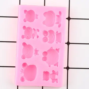 3D Broasca Cupcake Topper Fondant Tort de Decorare Tort de Frontieră Silicon Mucegai Animale Copil Ziua de nastere Bomboane de Lut Matrite de Ciocolata