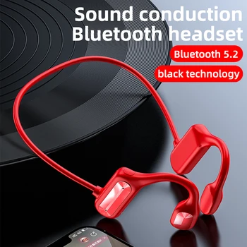 Compatibil Bluetooth Căști Sport Căști fără Fir de Cârlig Ureche Aer Conducție Osoasă Principiu Stereo HIFI Casti Cu Microfon