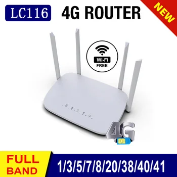 LC116 3G 4G LTE Wifi Router Hotspot Sim Card Modem WAN RJ45 LAN Extern Antene GSM de Mare Viteză de până la 300Mbps Cu Slot pentru Card Sim