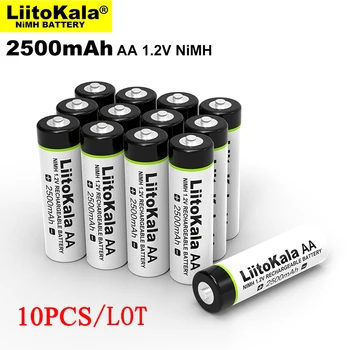 10buc Original Liitokala 1.2 V AA 2500mAh Ni-MH baterie aa pentru Temperatura arma de control de la distanță jucărie mouse-ului baterii