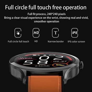 ESEED 2021 MK10 Inteligent Ceas Barbati Sport IP67 rezistent la apa 1.28 inch Ecran Tactil Color de Fitness contur Smartwatch pentru Android Ios