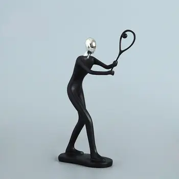 [Meșteșuguri] Abstracte Moderne de Sculptură Sport jucător de Tenis figura model Statuia Arta Sculptură Rășină Figurine Decoratiuni cadou