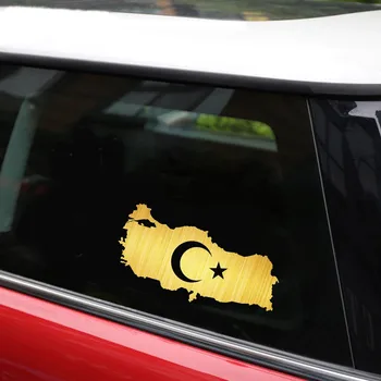 3D Autocolante Turcia Hartă Steagul Țării Masina Autocolante, Decalcomanii auto caroserie perete Acasă Fereastra Autocolante Auto Styling,18cm*8cm