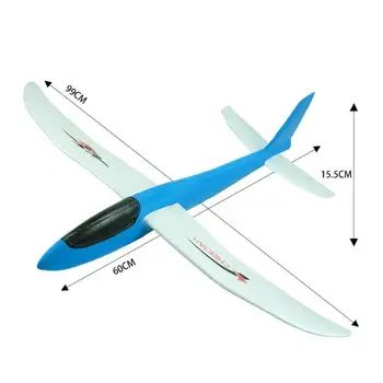 60 X 100 X 15.5 cm Aruncarea de Mână Avion Diy Ppe Spumă Flexibil, Durabil Mână de Lansare a Aruncat de Aeronave Model de Avion în aer liber Jucărie
