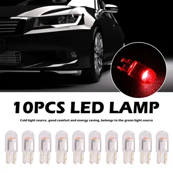 10 buc LED-uri Auto Blubs T10 COB LED Pană Lumina de Parcare Harta Lectură Intrument Lampa de Înmatriculare Becuri