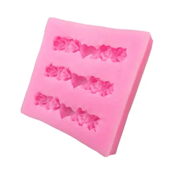 3D in forma de inima dragoste dulce rose mucegai silicon moale tort bomboane de ciocolată mucegai lut polimeric mucegai DIY instrument de copt