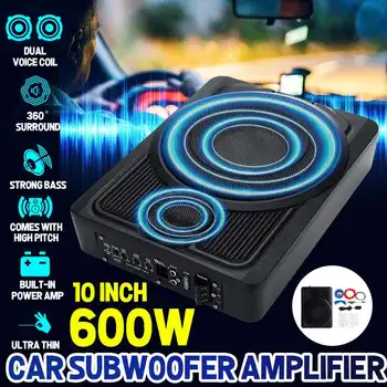 10inch 600W Difuzor Auto Activ Subwoofer Sub Scaunul Stereo Subwoofer Bass Amplificator de Sunet Surround Difuzor Auto Amplificator Audio