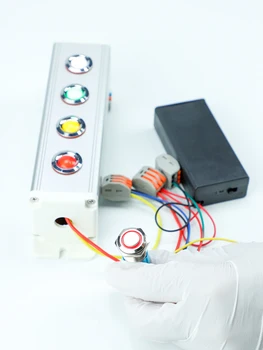 YZWM 16mm Metal Comutator Buton Buton Start Stop Comutator de Lumină LED de Înaltă Capul Mic Angel Eye Inel de Sine Blocarea Rotund