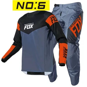 NOI 2021 RAPID FOX 180/360 Motocross Jersey și Pantaloni roșii MX Gear Set Combo mtb Off-Road de curse de motociclete costum de enduro
