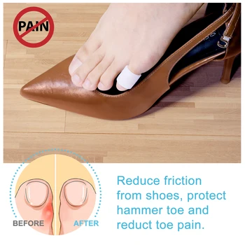 16Pcs Degetul Mic de la picior Tub Blistere Protector din Silicon Gel Pinkie Separator de Inflamație la picior, Degetul mare de Protecție Distanțiere Picior de Îngrijire Pedicura