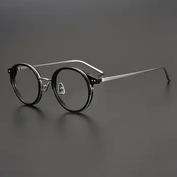 Marca Originala De Calitate Titan Retro Ochelari Rotunzi Bărbați Femei Lucrate Manual Super-Ușoară Miopie Ochelari Oculos De Grau