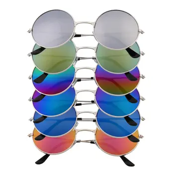 2020 Nou UV400 ochelari de Soare Rotund Retro Aur, Argint Cadru Negru Unisex Ochelari de sex Feminin de sex Masculin Colorate Oglindă lentile de Ochelari de Soare