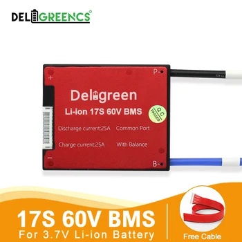 Deligreen 17 30A 40A 50A 60A 60V PCM/PCB/BMS pentru 3.7 V baterie cu litiu 18650 este lithion LiNCM Li-Polimer Acumulator