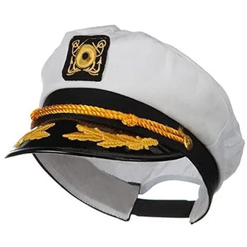 Căpitanul Iahtului Marinari Pălărie Reglabile Mare Capac Marina Costum Accesoriu Femei Și Bărbați Militar Pălărie Reglabil Sus Plat Capace de Vară