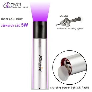 Hig UV cu led-uri Lanterna Ultra Violet de Lumină Cu Funcție de Zoom Mini UV Lumină Neagră de Companie Petele de Urină Detector Scorpion USB de încărcare