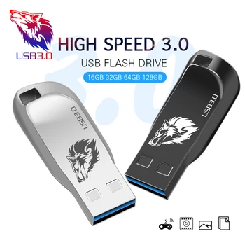 Kingstick Metal Mini USB Flash Drive 128 GB 64GB 32GB pendrive Cle USB Flash Stick Pen Drive 32 64 128 GB Stick USB