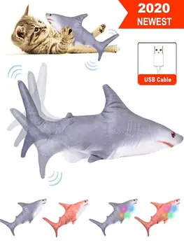 Electrice noi Rechinul Pisica Jucării în Mișcare Realiste Dans Swing Fish Copii, Jucarii Cu Lumini de Companie Jucărie Rechini Pisica Consumabile