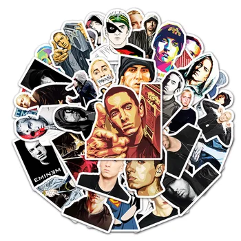 10/50pcs Fierbinte Cantareata Rapper-ul Eminem Autocolante pentru Bagaje Laptop Bicicleta, Skateboard Decal Impermeabil Jucărie pentru Copii Graffiti Autocolant