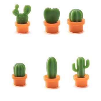 6pcs Drăguț Magneți de Frigider Plante Suculente Magnet Butonul de Cactus Frigider Mesaj Autocolant Magn Decor Acasă Accesorii de Bucatarie