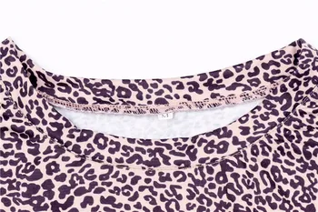 Femei Pijama 2 Piese Set Haine de Vara Leopard Tie Dye Imprimare O Neck Tee de Sus pantaloni Scurți Pantaloni de Pijamale Pijamale PIJAMALE Costum 2020