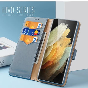 Pentru Samsung Galaxy S21 Ultra 5G Cazul Stil Portofel din Piele Premium Flip case pentru Galaxy S21 Plus se Acoperă Cu Sloturi pentru Carduri DUX DUCIS