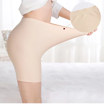 Noi De Vara Subtiri Femei De Mari Dimensiuni De Siguranță Pantaloni Scurți Matase De Gheață Rece Elasticitate Mare Plus Dimensiune Pantaloni De Siguranță Pantaloni Scurți Sub Fusta Feminin
