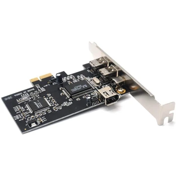 PCIe 3 Porturi Firewire 1394A de Expansiune Card, PCI Express 1X IEEE 1394 Adaptor Controller pentru PC Desktop, DV Conexiune