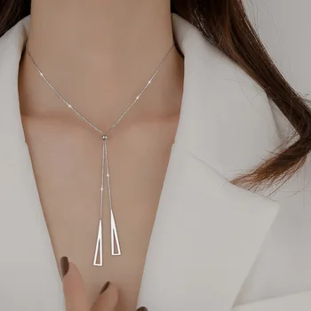 Moda Geometrice Triunghi Colier pentru Femei Reglabil Clavicula Lanț Colier Bijuterii Cadouri