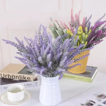 1Bouquet Provence Lavender Flori Artificiale pentru Petrecerea de Nunta Acasă Decoratiuni de Gradina DIY Vaza de Înaltă Calitate de Mătase Fals Plante