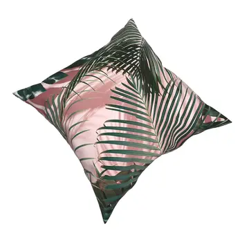 Roz Tropical Frunze Pillowcover Acasă Decorative Frunze de Palmier Frunze de Perne Perne pentru Acasă Poliester Imprimare față-verso