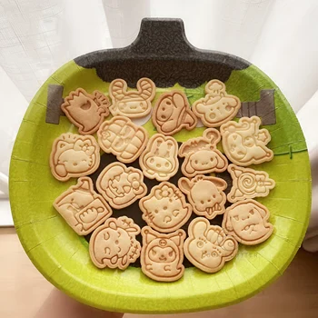 Plastic Halloween Desene Animate Cutter Cookie Decorare Tort Fondant Freze Instrument De Cookie-Uri Biscuit Mucegai De Copt Instrumente
