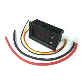 Mini Albastru Rosu LED Voltmetru Ampermetru Tensiune Volt Manometru Panou Pătrat BC0 Baterie Accesorii Încărcător Accesorii