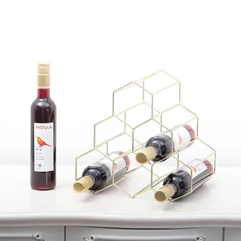 Creative Geometrice Rack De Vin De Metal De Uz Casnic Simple De Struguri De Vin Rack Restaurant Living Bar Cabinet De Vin De Vin De Afișare
