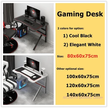 2020 Mai tari Jocuri Birou 80x60x75CM Alb Negru Computer Desktop Masă Acasă Dormitor profesionale masa de Joc Potrivite Scaun Opțiune