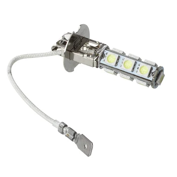 2 X H3 SMD 5050 13 LED-uri ALBE AUTO BEC LAMPA